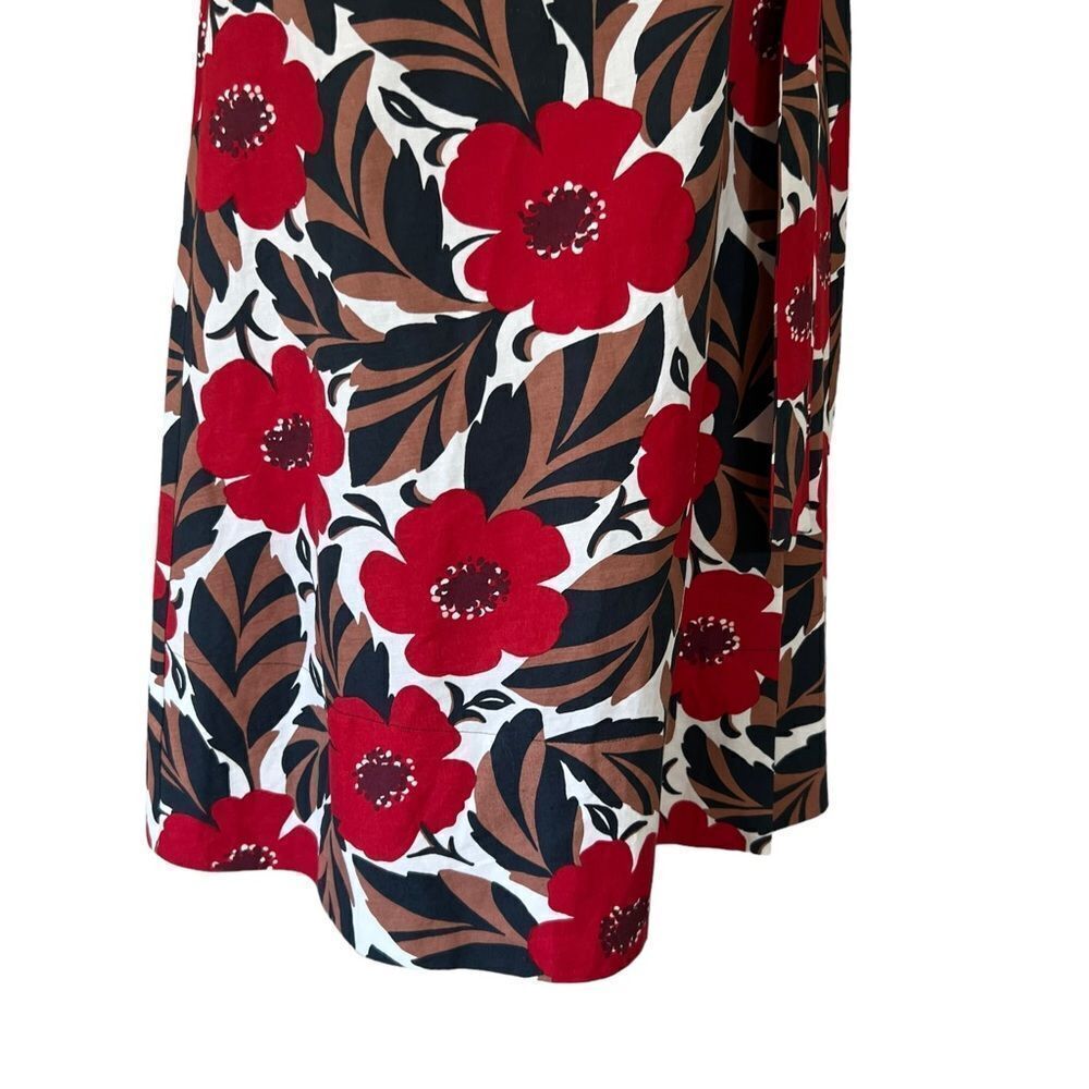 Kate Spade poppy field linen blend warp skirt - Picture 6 of 16